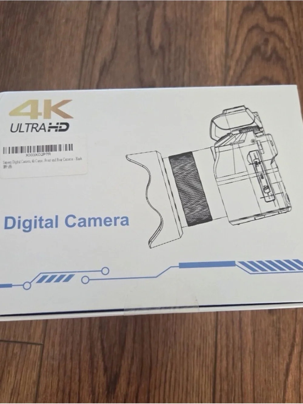 4K Ultra HD Black Digital Camera with WiFi and Touch Screen